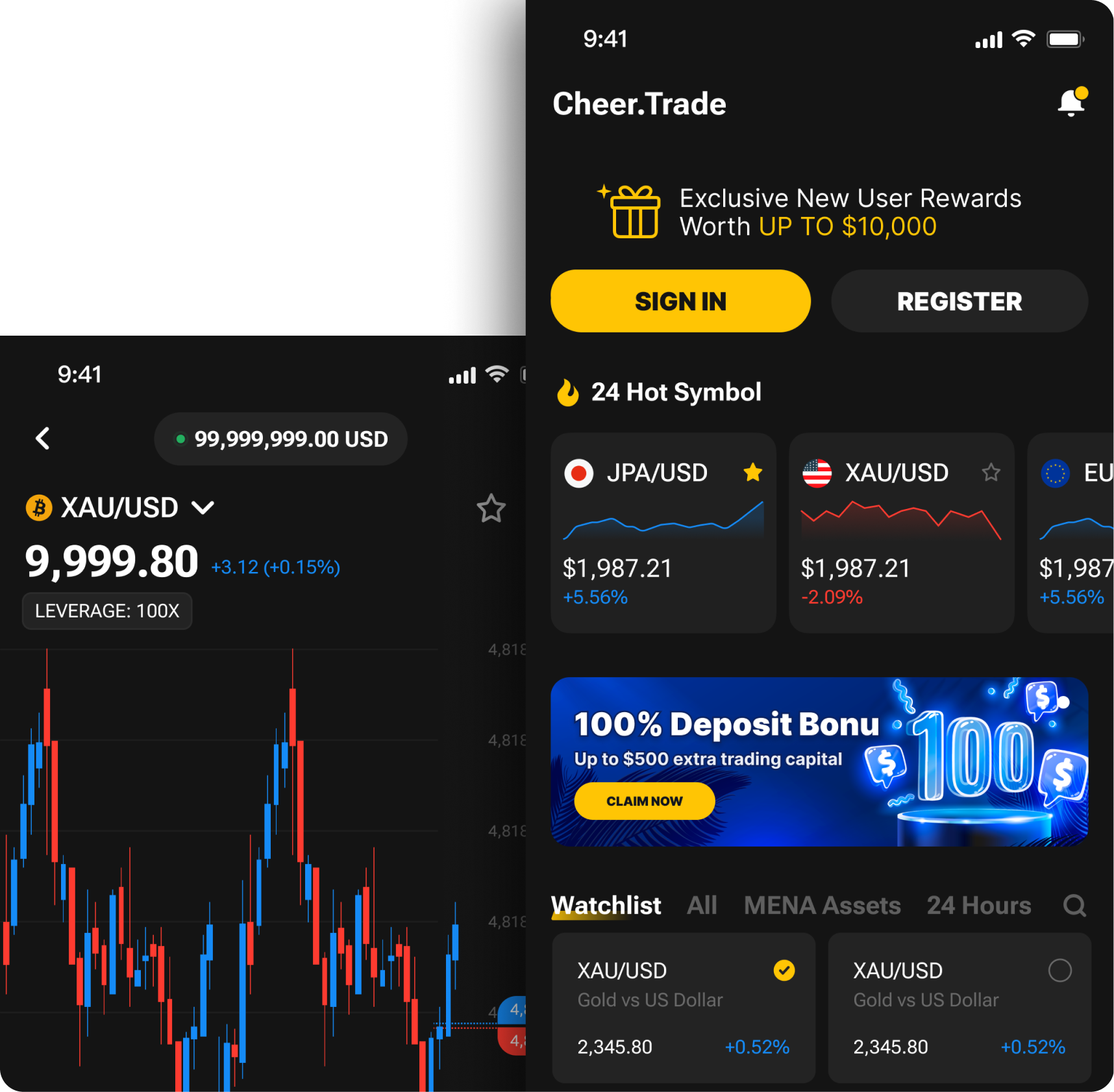 Cheer.Trade mobile app